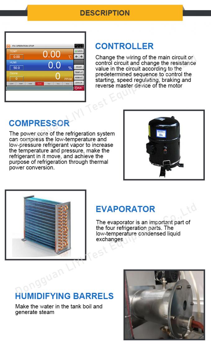 LIYI Dynamic Environmental Test Equipment Ozone Aging Test Chamber Ozone Accelerate Rubber Aging Test Chamber