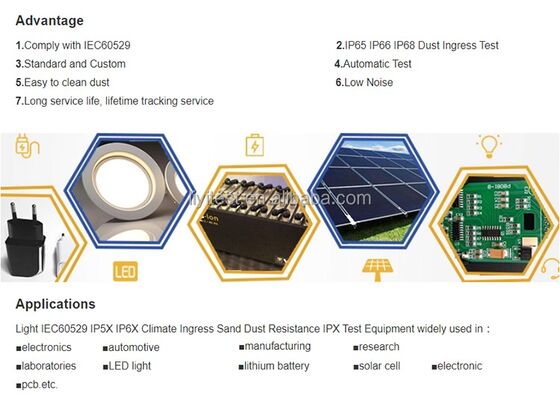 LIYI اتاق آزمایش شبیه سازی شن و غبار ابزار آزمایش محیط زیست و گرد و غبار